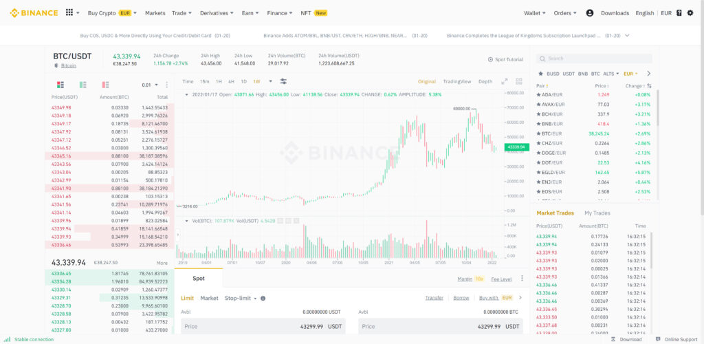 Binance software