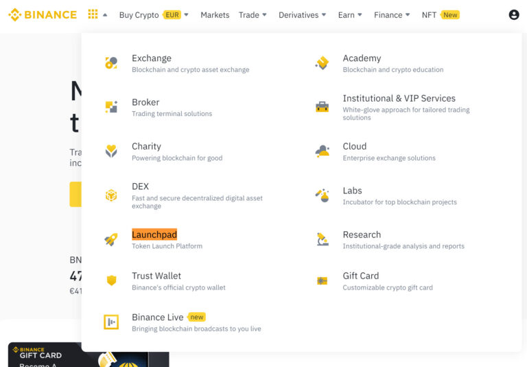 Binance Launchpad tutorial & manual