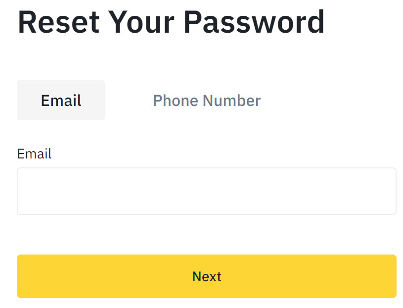 Password reset