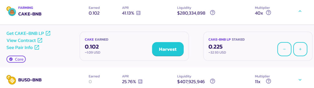 Stake LP tokens