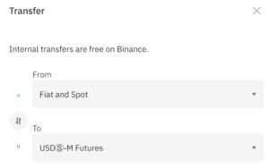 Transfer Binance futures