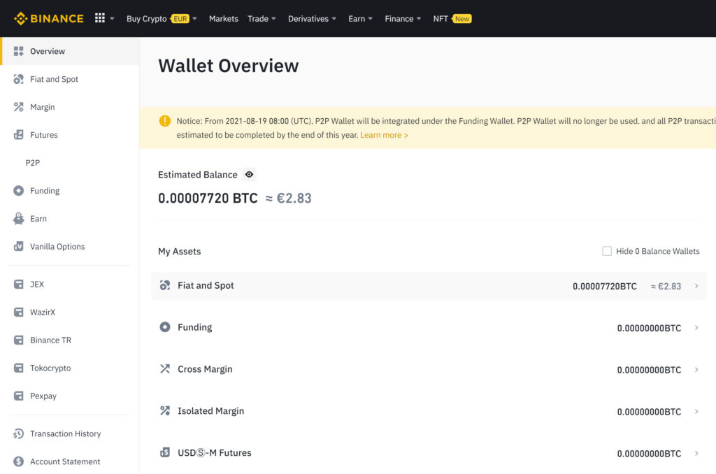 Binance wallet