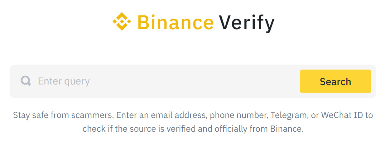 Binance verify